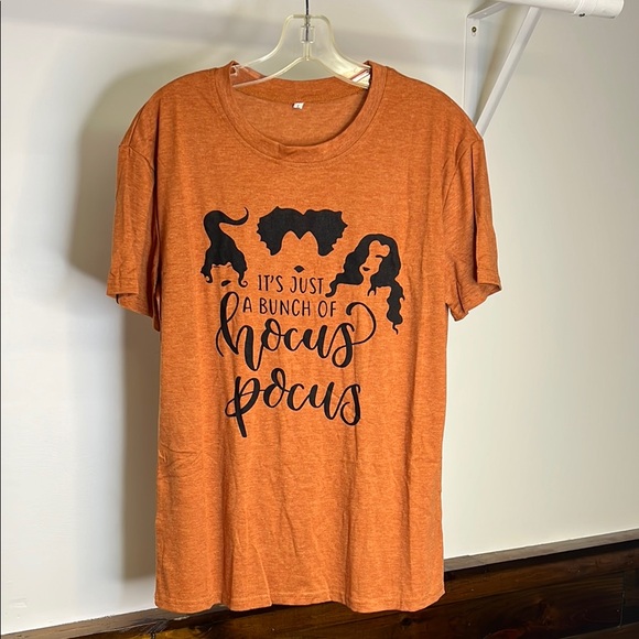 Amazon Tops - Orange Hocus Pocus Graphic‎ Tee- L